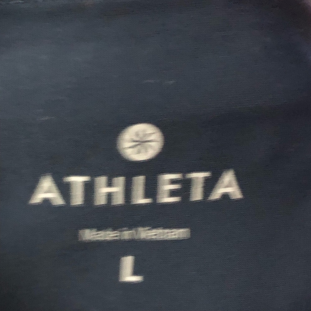 Athleta Pull On Pants Stellar Tight Navy Blue Pockets Athletic Travel Workout L - Picture 7 of 10